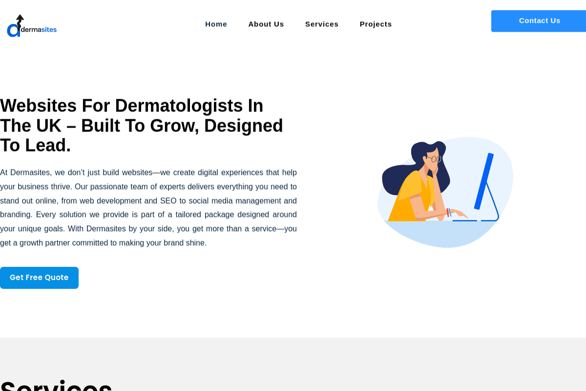 Dermasites website screenshot