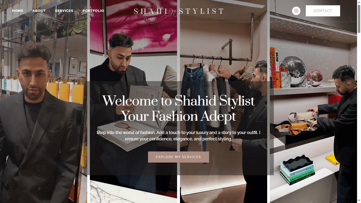Shahid Stylist website screenshot